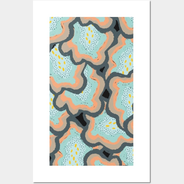 Abstract shell shapes Wall Art by Pacesyte